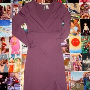 PURPLE MIDI DRESS